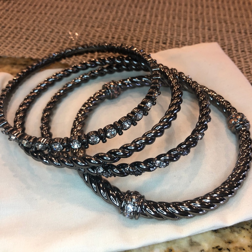 Premier Designs Hematite Bangles